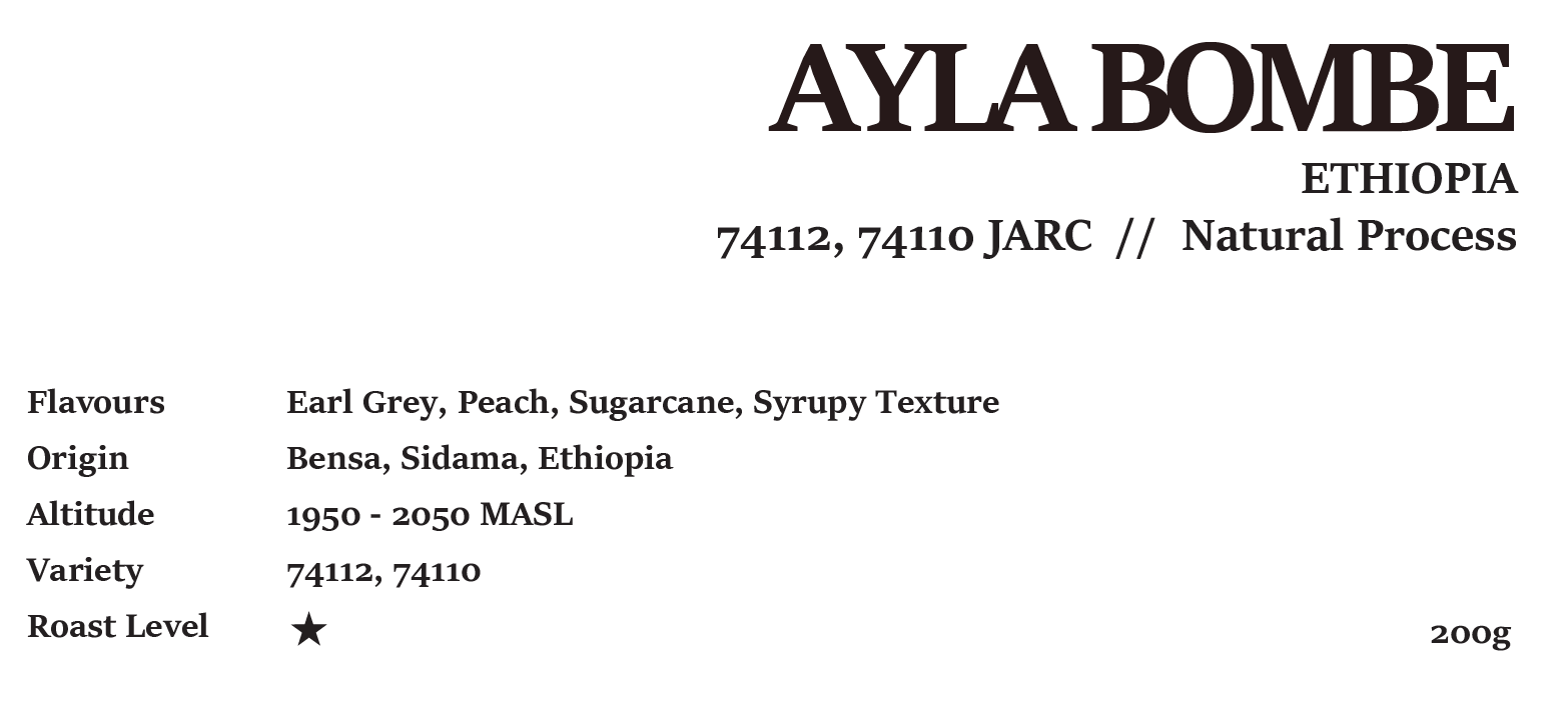 AYLA BOMBE ETHIOPIA Natural 200g/1kg