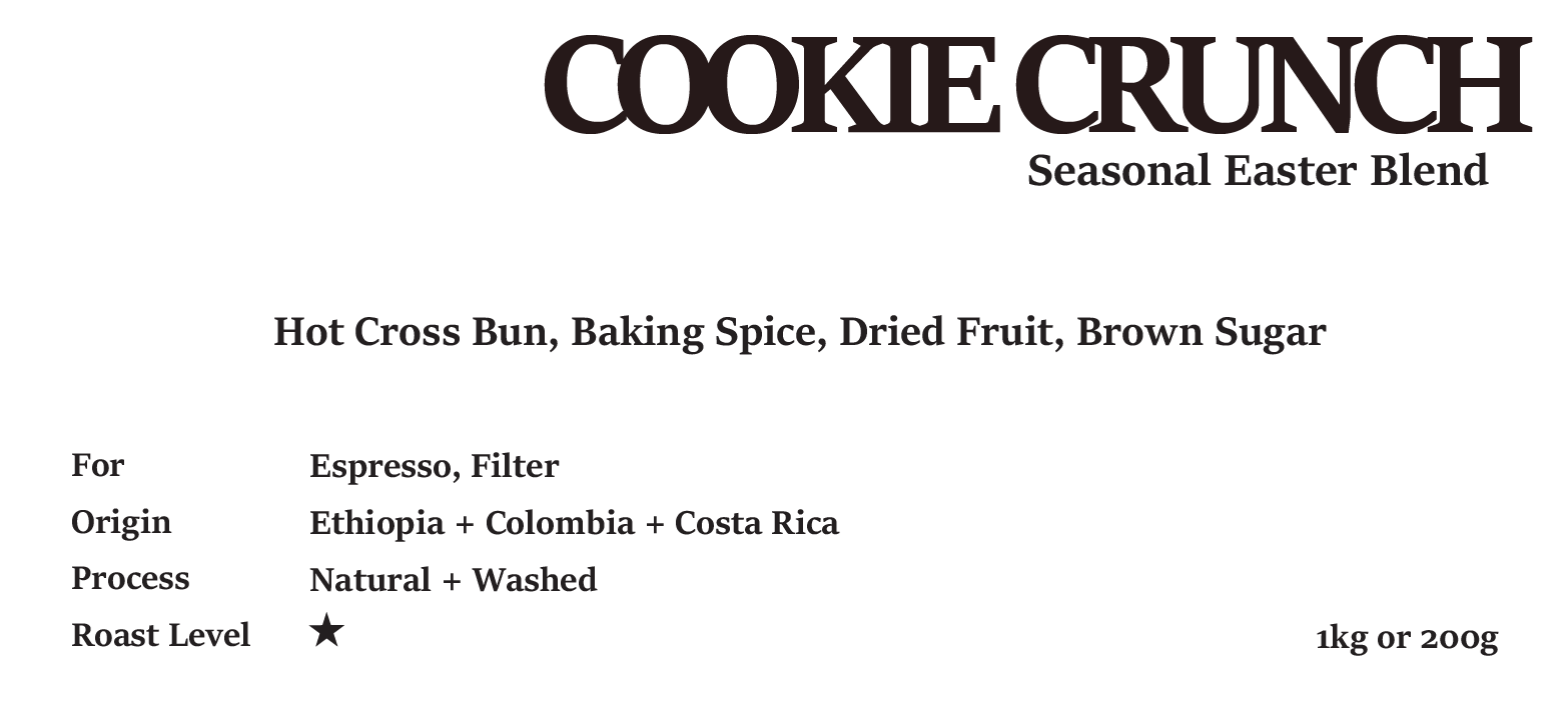 Cookie crunch (Easter blend) 200g/1kg