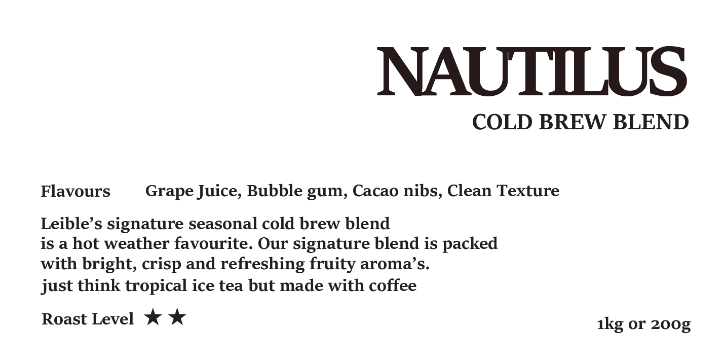 NAUTILUS GRAPE COLD BREW BLEND 200g/1kg