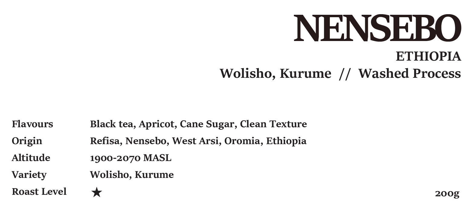 NENSEBO ETHIOPIA Washed 200g/1kg