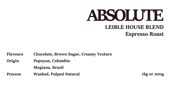 ABSOLUTE House Blend Espresso Roast 200g/1kg