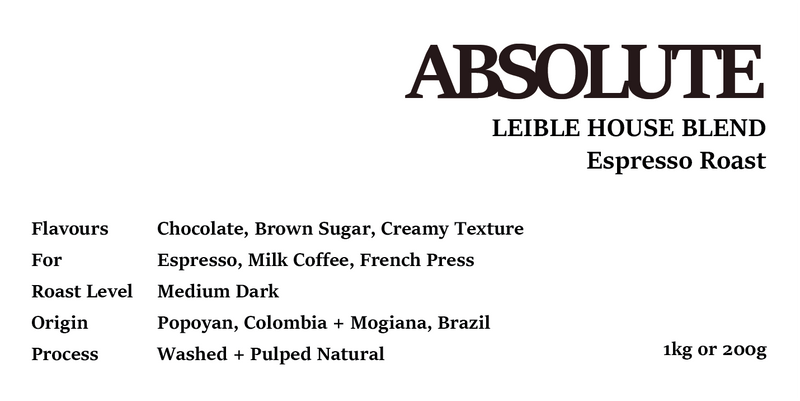 ABSOLUTE House Blend Espresso Roast 200g/1kg