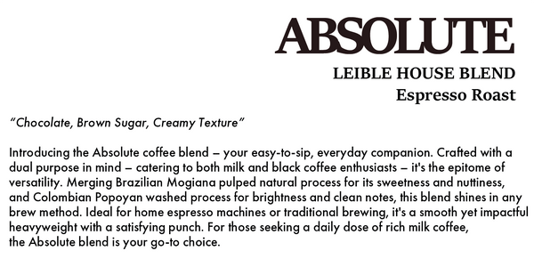 ABSOLUTE House Blend Espresso Roast 200g/1kg