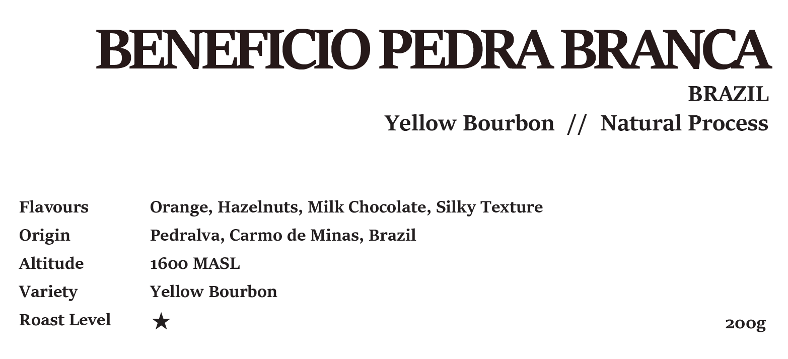 BENEFICIO PEDRA BRANCA BRAZIL NaturalProcess 200g/1kg