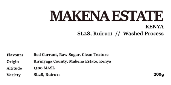 MAKENA ESTATE KENYA Washed Process 200g